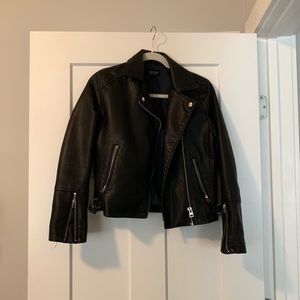 Topshop Leather Motorcycle Jacket